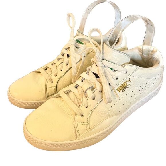 Puma Shoes - Puma Match leather white sneakers size 7.5